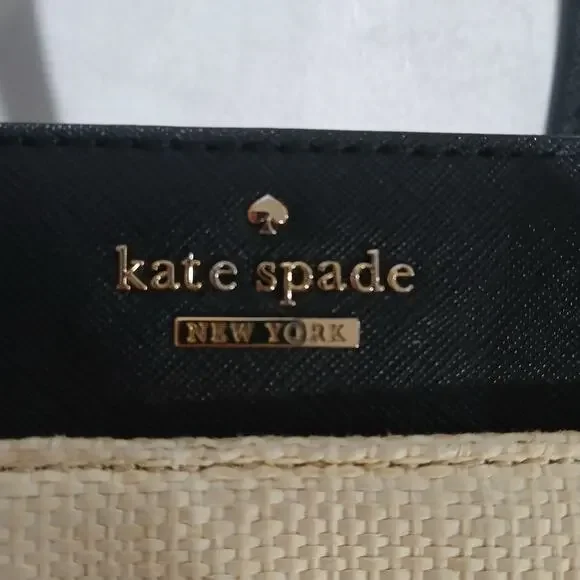 Kate Spade Handbag New York Cameron Street Shell Staci Straw Medium Tote Raffia - Picture 7 of 16